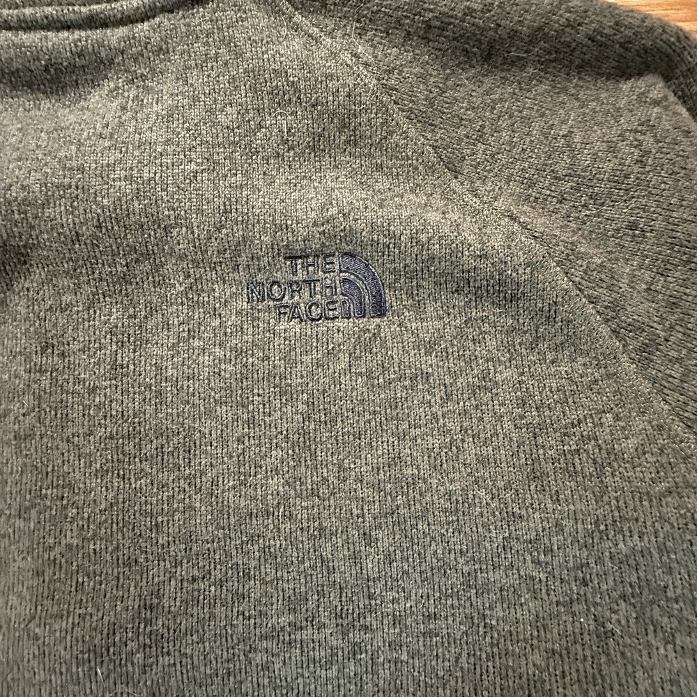 The North Face Jacket Men's L Green Full Zip Fleece Sweater Knit Coat Outdoor - Picture 10 of 11